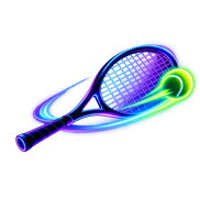 Glow tennis racket and ball